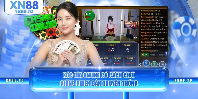 Xóc đĩa online có cách chơi giống phiên bản truyền thống